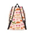 thumbnail image 2 of Naloa Cherries And Bows Canvas Backpack for Men Women Rucksack Casual Travel Daypack College Tote Satchel Bookbag for Teens-Small, 2 of 7
