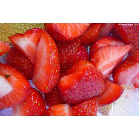 Canvas Print Fruit Healthy Sweet Strawberries Dessert Fresh Stretched Canvas 10 x