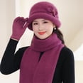 thumbnail image 4 of Holzkary Beanie for Men Women Uni Knit Cuffed Plain Winter Beanies Hats Skull Cap 3Pcs Hat Scarf Gloves Set Solid Color Soft Cozy Knitted Beanie Cap Scarf Mittens for Outdoor Pink One Size, 4 of 5