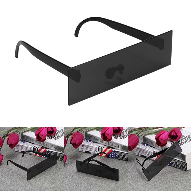 Gafas de lujo Photobooth Props Censor Bar Gafas de sol Ojo negro Cubierto Gafas de sol Photo Booth Props Weeding Party Decoration Sweethay EL009688-00