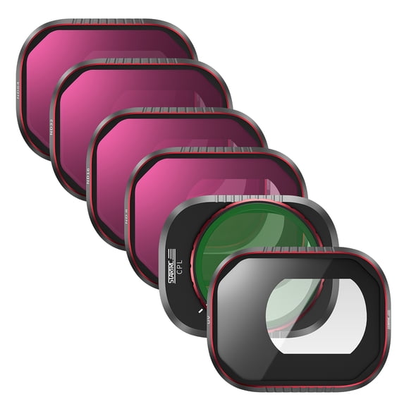 Riwcyla 6,Pack Filter Set Lens Filter Kit CPL Filter + ND8/ND16/ND32/ND64 Filters + UV Filter Aluminum Frame AGC Optical Glass Waterproof Scratch,resistant Anti,reflective with Multi Layer Coatings