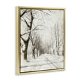 thumbnail image 4 of Stupell Industries Snowy Winter Lane Landscape Painting Gold Floater Framed Art Print Wall Art, 17 x 21, 4 of 10