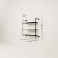 thumbnail image 3 of pamo Industrial Pipe Shelving Wall Mounted - 41.4"x 37.7"x11.4" - Wall Mounted Industrial Shelving System with Pipe Shelves and Metal, 3 of 8