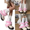 thumbnail image 2 of Milue Women Knitted Leg Warmers Student Girls Harajuku Leg Cover Middle Tube Socks, 2 of 14