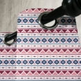 thumbnail image 3 of Ambesonne Ethnic Grommet Curtain, Pattern Triangles, 50" x 108", Pale Pink Dark Blue, 3 of 6