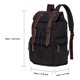 thumbnail image 2 of KAUKKO Mochila de Lona Vintage-Gran Capacidad, Mochila Multifuncional Duradera para Exteriores-NEGRO, 21.4L, 2 of 4
