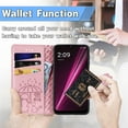 thumbnail image 2 of Allytechgroup Flip Wallet Case [Cat & Dog Cute Embossed Pattern] for T-Mobile REVVL 6 5G with Card Slots Cash Holder, Stylish Magnetic Clasp Shockproof Kickstand Cover with Hand Strap, Pink, 2 of 6