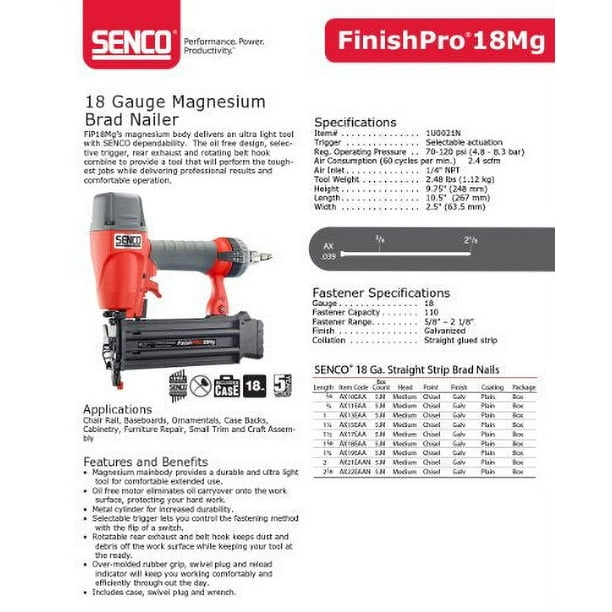 Senco 18 gauge outlet