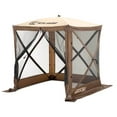 thumbnail image 1 of CLAM Quick-Set Traveler 6 x 6 Foot Portable 4 Sided Canopy Shelter, Brown, 1 of 7