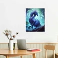 thumbnail image 2 of Nawypu Dragon Wall Art Psychedelic Room Decor Blue Spirit Dragon on Canvas Wall Art for Modern Home Decoration with Framed Art Micro Spray Can Directly Hang Canvas Prints, 2 of 4