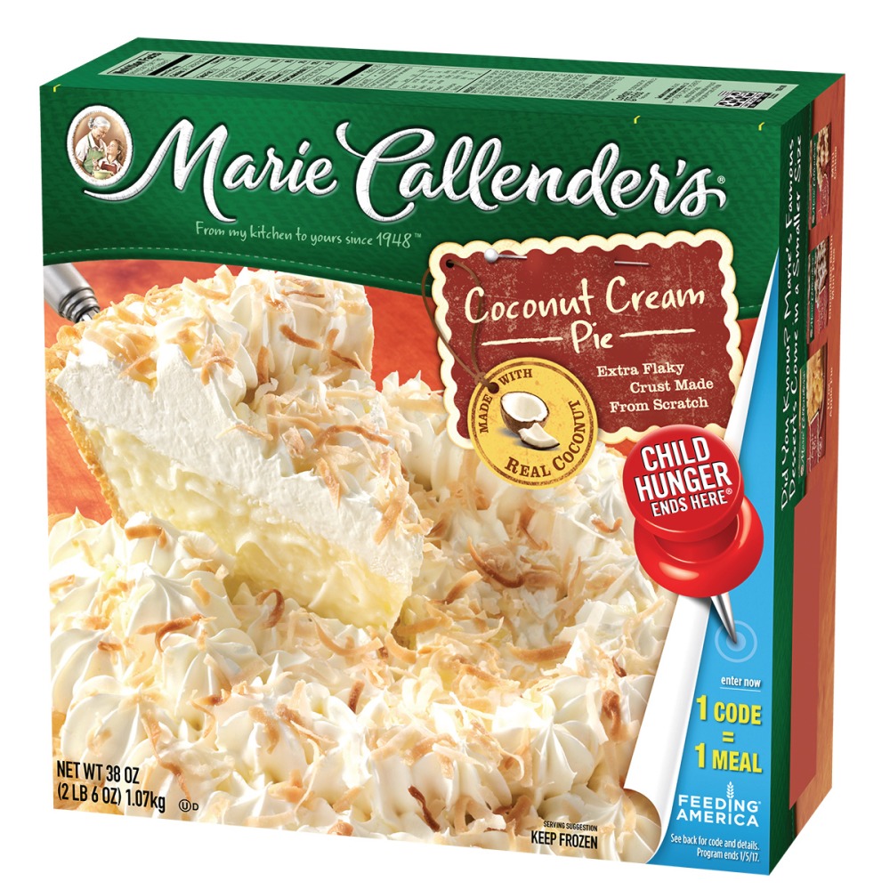 Marie Callender's Frozen Pie Dessert, Coconut Cream, 38 Ounce