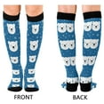 thumbnail image 4 of FORMRS Womens Knee High Socks Casual Long Thick Travel Daily Wear, 1 Pair, Blue Polar Bear, 4 of 6