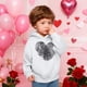 thumbnail image 5 of Sudadera con capucha y estampado de corazón de San Valentín, sudadera de manga larga para niños y niñas, chaqueta para niñas de talla mediana y grande., 5 of 7