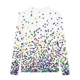 thumbnail image 5 of LYEAA Girls Boys Mardi Gras Shirt Crewneck Long Sleeve Pullover Tees Carnival Graphic Print Blouses Lightweight Party Tops, 5 of 5