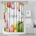 thumbnail image 1 of Rideaux de Douche Hello Citrouille Automne, Rideau de Bain Réutilisable avec Crochets en Polyester Basique pour Salle de Bain Baignoire Vacances d'Automne, 1 of 5