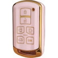 thumbnail image 4 of Key Fob Cover Compatible with Toyota Sienna 2011-2020 6 Button Keychain Case Holder Protector,Pink-gold, 4 of 6
