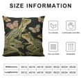 thumbnail image 5 of COMIO  Cozy Throw Pillow Cover Vintage Frogs Lotus Flowers and Butterfly Decorative Square Pillowcase Throw Cushion Case for Bedroom, Living Room, Sofa, Couch and Bed, 5 of 5