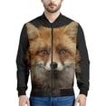 thumbnail image 2 of Bonita chaqueta con cremallera y estampado de zorro para hombre, divertida chaqueta con estampado 3D de animales, de manga larga, informal, holgada, para primavera y otoño, 2 of 5
