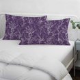 thumbnail image 4 of Purple Botanical Throw Pillow Cover 16 x 24 Inch Decorative Pillow Cover Vintage Floral Plants Branch Lumbar Pillowcase Seasonal Rectangle Cushion Case for Couch Sofa Bed Living Room, 4 of 9