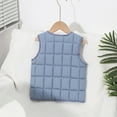 thumbnail image 4 of Toddler Boys Puffer Vest Blue Vest Kids Button Lightweight Windproof Sleeveless Outwear Kids Boys Winter Vest 3-4 Years, 4 of 5