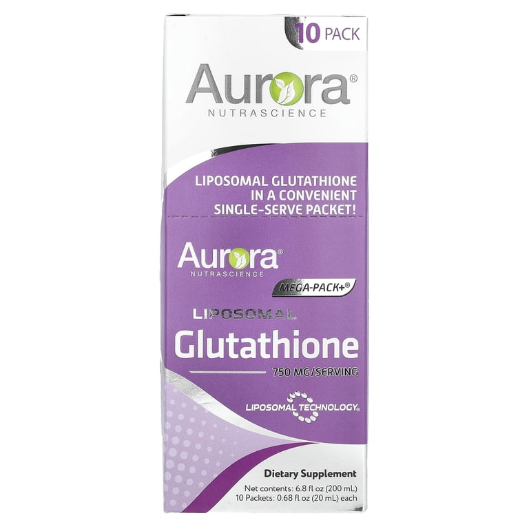 Aurora Nutrascience Mega-Pack+®, Liposomal Glutathione, 10 Packets