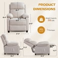 thumbnail image 2 of Korser Silla Recliner Manual con Bolsillos Laterales,Sillón Reclinable para Adultos para Sala de Estar, Pequeña Recliners para Espacios Pequeños,Beige, 2 of 3