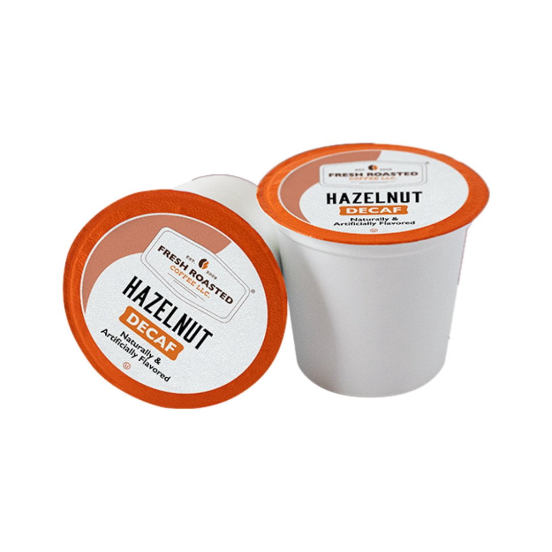 Fresh Roasted Coffee's Flavored Coffee Collection, Decaf Hazelnut, 72 K-compatible Pods