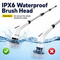 thumbnail image 5 of Electric Spin Scrubber, Cordless Power Shower Scrubber with Extendable Handle, 9 Brush Heads, 2 Speeds, 90Min Runtime, Bathroom Cleaning Brush for Tub Tile Floor Glass Car, 5 of 7