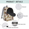 thumbnail image 4 of Highland Cow and Bucket Print Backpack for School, Cute School Bag with Adjustable Shoulder Straps and Padded Back, 15.7"x11.8"x5.5", 4 of 5