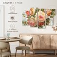 thumbnail image 4 of Elephant Stock Vintage Roses On Driftwood Wall Art - Horizontal Multi Panel Canvas - Living Room Wall Decor - Floral And Botanical Multi Panel - Green And Gray Decor By Danhui Nai - 30" x 18", 4 of 4