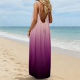 thumbnail image 2 of BOOMNY Women's Backless Cami Dress Spaghetti Strap Cami Lounge House Dresses Gradient Color Flowy Beach Summer Maxi Sundress, 2 of 5