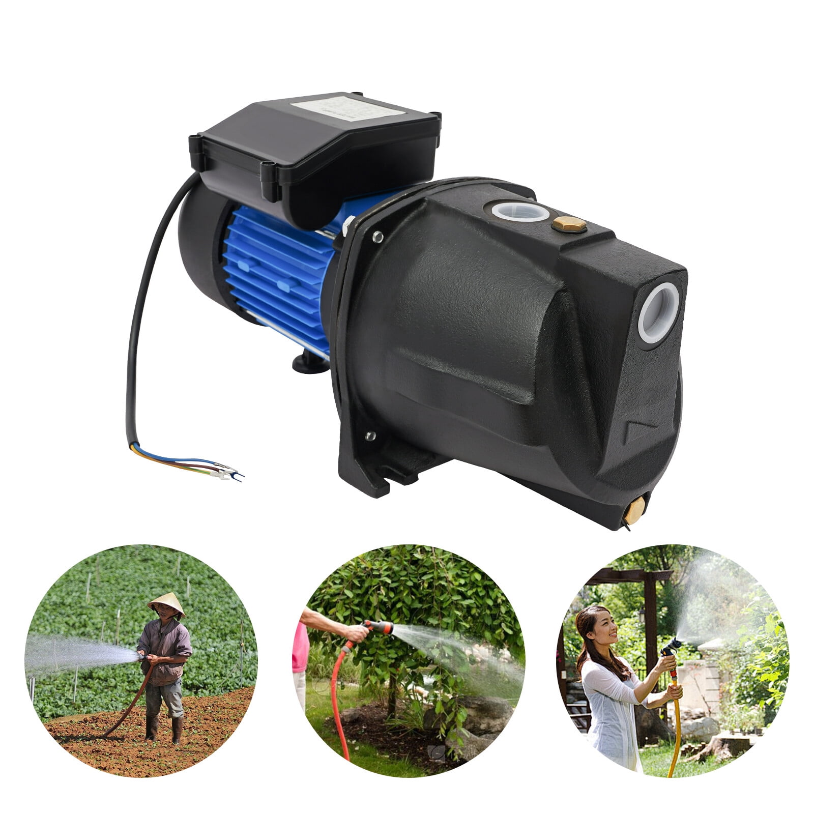 16.54*7.09*8.66 Good Powerful and Efficient Black Blue Garden Water Pump for Irrigation, Sprinkling