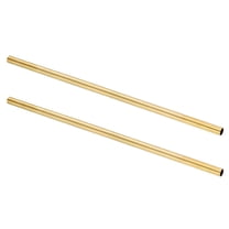 2Pcs Brass Round Tube, 9.5mm OD 0.5mm Wall Thickness 300mm Length Seamless Tubing