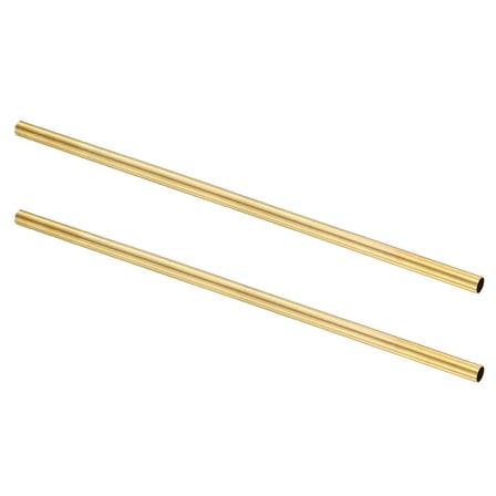 2Pcs Brass Round Tube, 9.5mm OD 0.5mm Wall Thickness 300mm Length Seamless Tubing
