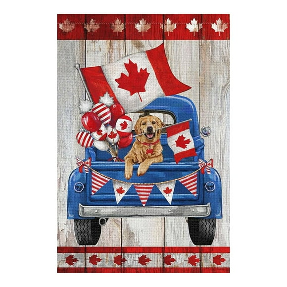 Canadian Flag Garden Banner For National Day Celebration Decorative Linen Flag 32X47cm For Outdoor Use Easter Banners for Wall Flags 3x5 Outdoor Birthday Banners for Girls Holiday Banners Indoor Flag