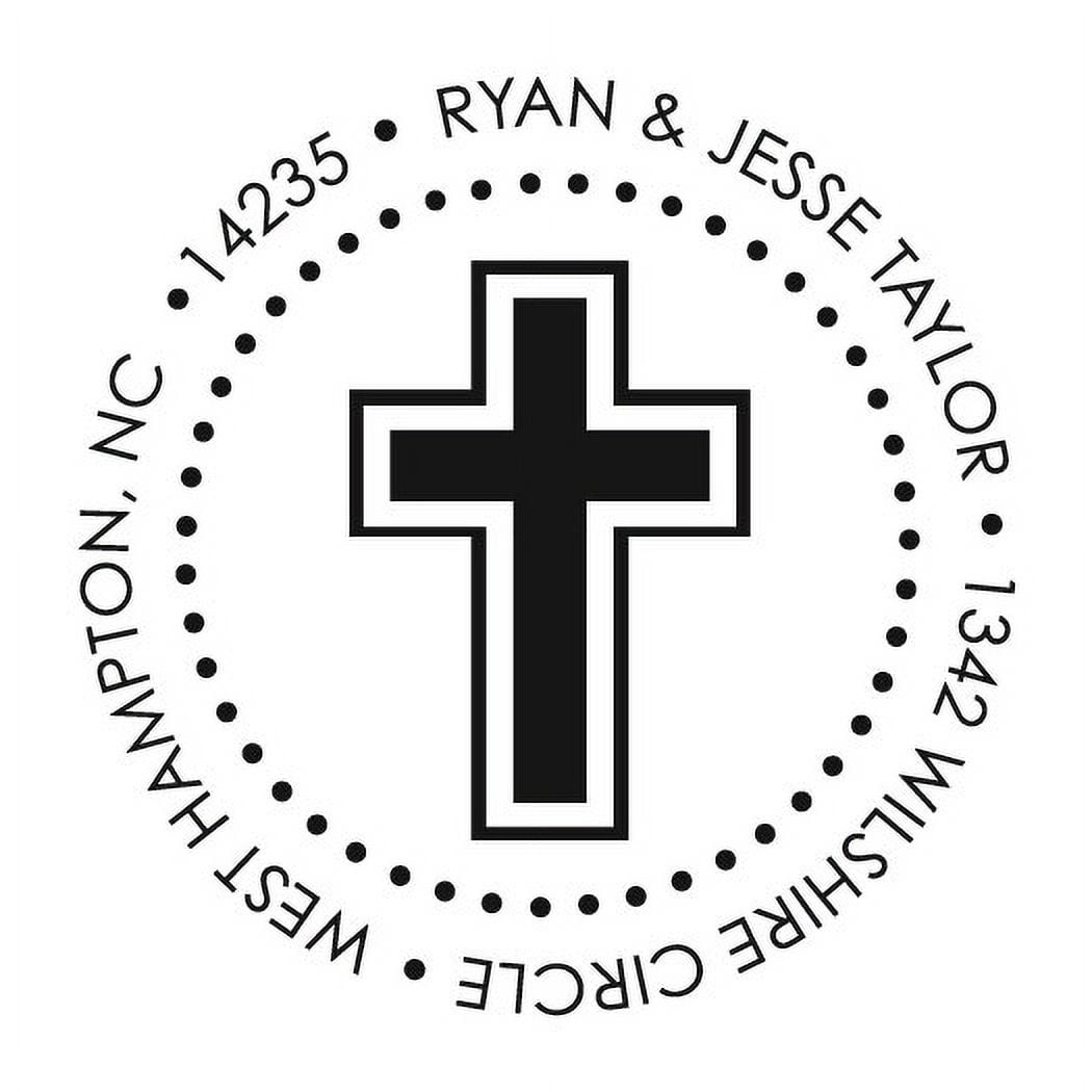 Personalized Round Self-Inking Rubber Stamp - The Taylor's