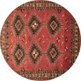 thumbnail image 1 of Ahgly Company Indoor Round Persian Brown Traditional Area Rugs, 7' Round, 1 of 4
