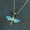 Blue, variant on Simulated Opal Dragonfly Ladies' Pendant Necklace