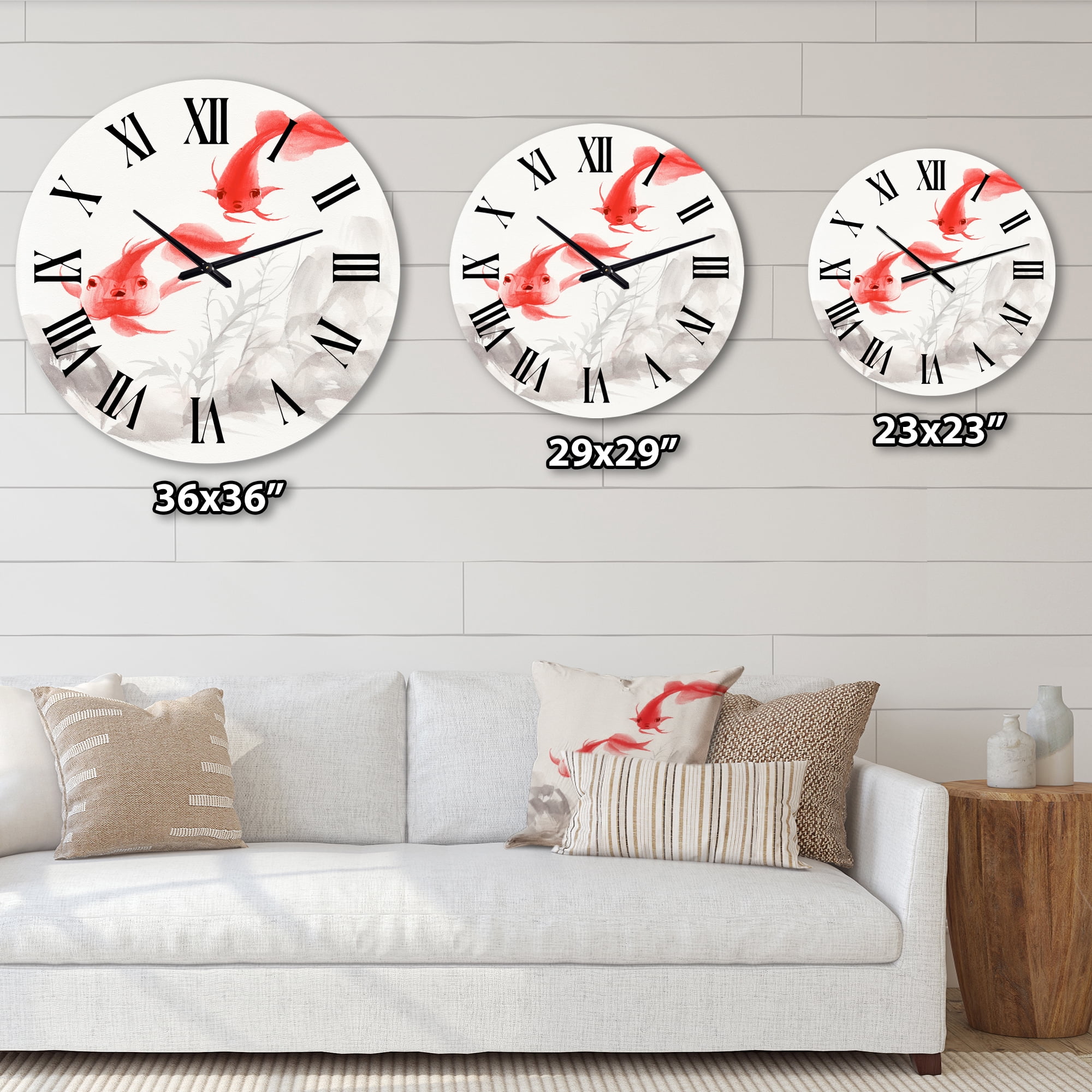 Designart 1 in Quartz Coastal Wall Clock