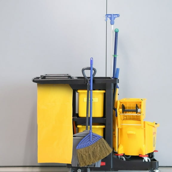 OUNONA High Capacity Janitorial Cart Bag For Industrial Cleaning Housekeeping Bag Cleaning Bags For Housekeepers Shopping Cart Bag Insert