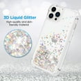 thumbnail image 2 of for iPhone 14 Pro Case Glitter, Shockproof Clear TPU iPhone 14 Pro Case with 2 Screen Protectors, Bling Silver Glitters iPhone 14 Pro Case for Women, 2 of 12