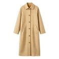 thumbnail image 7 of Dzrciro Plaid Long Coat for Women, Long Sleeve Lapel Open Front Button Checkered Trench Coat, Elegant Fashion Fall Outerwear S-2XL, 7 of 7