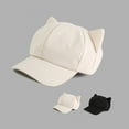 thumbnail image 5 of Girl Cats Ear Baseball Hat Berets Hat Eye Catching Travel Gathering Visors Hat for Cycling Hiking Sun Hat, 5 of 8