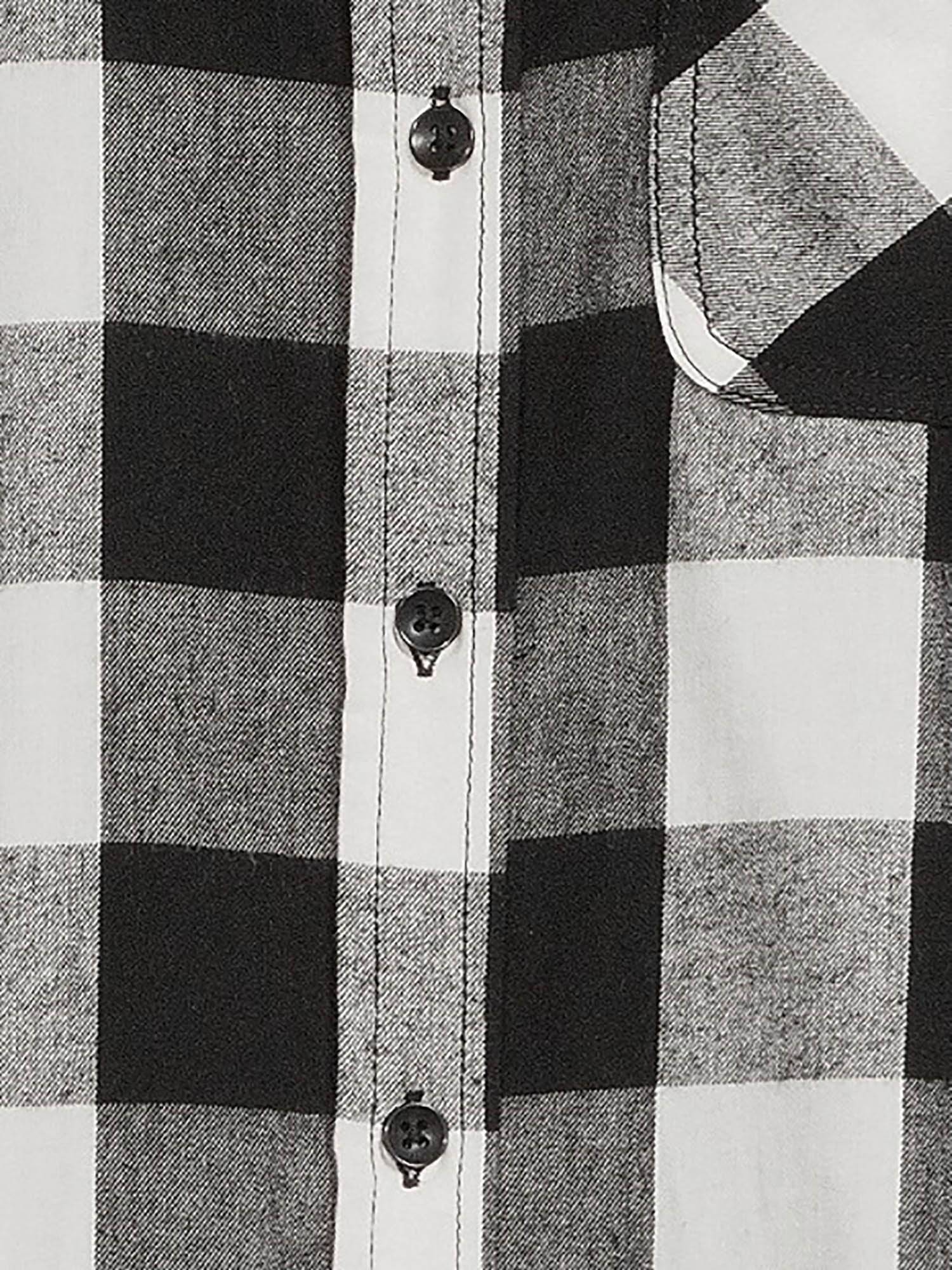 Time and Tru Plaid Flannel Button Front, Blouses and Tops (Women's M)