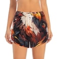 thumbnail image 4 of Lsque Colorful Abstract Eagle Printed Women's Running Shorts with Liner Pockets,Elastic Quick Dry Workout Athletic Gym Yoga Shorts,Womens High Waist Shorts-Medium, 4 of 9