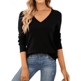 thumbnail image 7 of SOMER Womens Sweaters V Neck Pullover Long Sleeve Knitted Cozy Dressy Casual Lightweight Ladies Trendy Spring Fall Winter Sweaters for Women 2025, 7 of 7