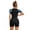 Yellow&Blue, variant on CHICTRY Womens Floral Print One Piece Swimsuit Front Zip-up Boyleg Rash Guard or Surfing Diving Swimming