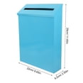 thumbnail image 2 of WHAMVOX  Home Mailbox Outdoor Mounted Rustic Decor Large Office Blue, 2 of 8