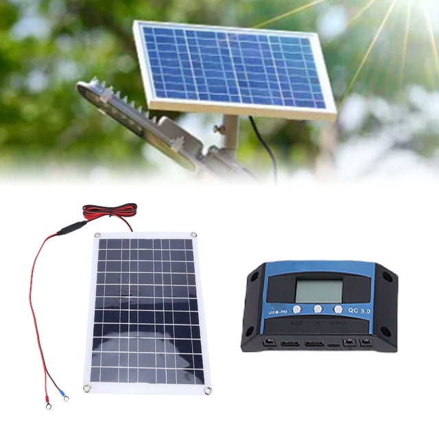 Kit De Controlador De Panel Solar, Panel Solar Monocristalino De 40 W Con Controlador De Carga Solar MPPT Para Remolque, Tractor, Barco