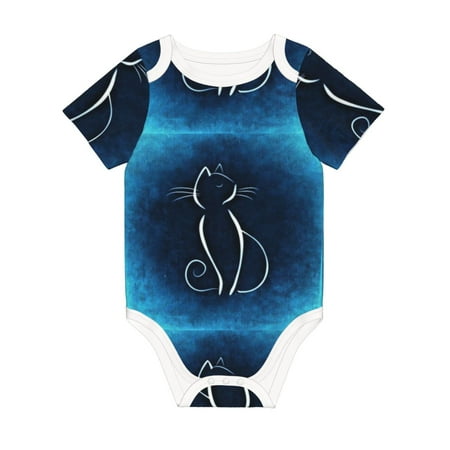 

Matuu Cat Sketch for Baby Short-Sleeve Bodysuit Soft Cotton Comfortable and Breathable Perfect for Newborns and Infants